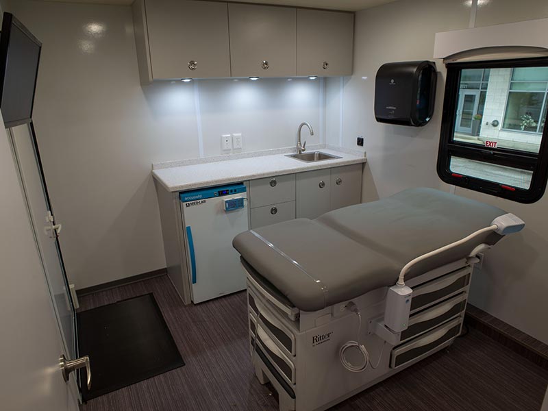 mobile research unit patient room