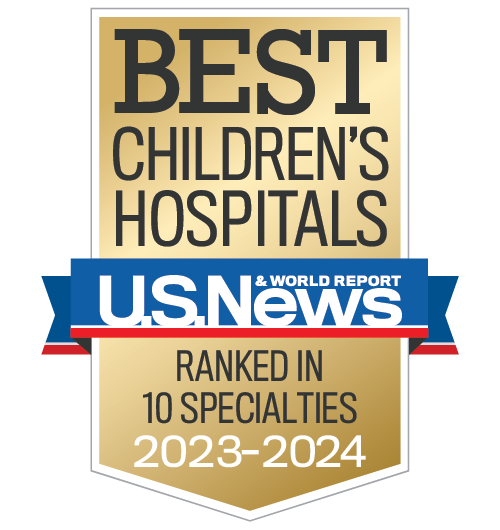 Named one of the Best Children's Hospitals by U.S. News & World Report