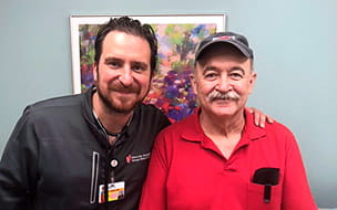 Gregory Stefano, MD with Franklin Briggs at the UH Harrington Heart & Vascular Institute at UH Geauga Medical Center, a campus of UH Regional Hospitals