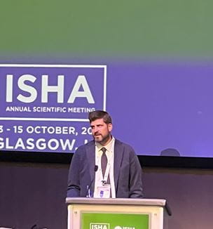 Michael Salata,MD UH Orthopaedics at ISHA 2023 conference presenting