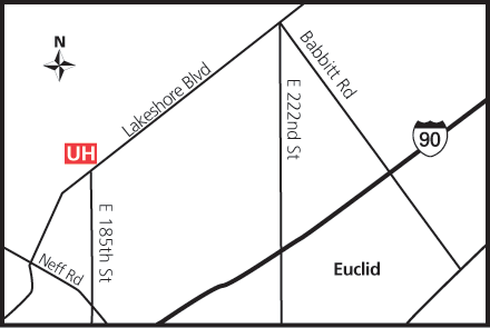 Map of UH Euclid Health Center