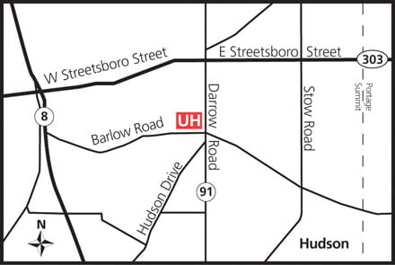 Map of UH Hudson Health Center