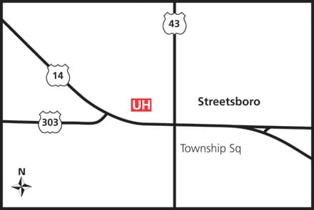 Map of UH Streetsboro Health Center