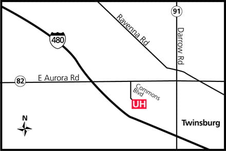Map of UH Twinsburg Health Center