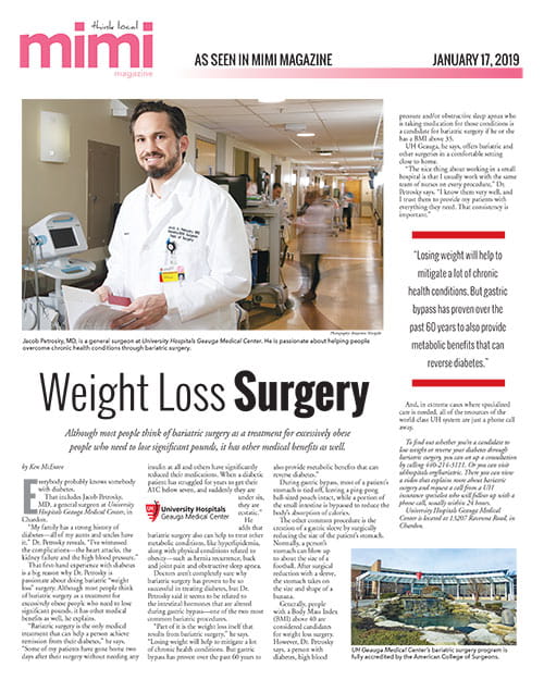 Jacob Petrosky, MD, as featured in the January 2019 issue of Mimi Magazine