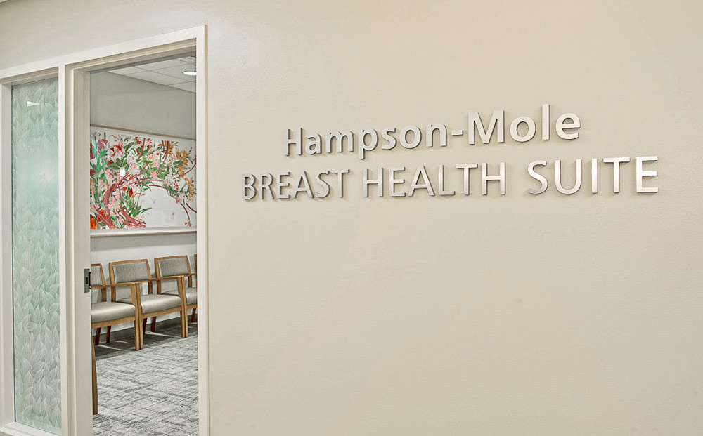 Entrance to the Hampson-Mole Breast Health Suite
