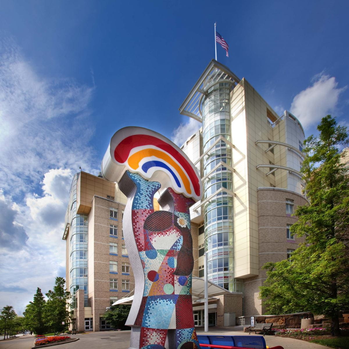 Outside the present-day University Hospitals Rainbow Babies & Children’s Hospital