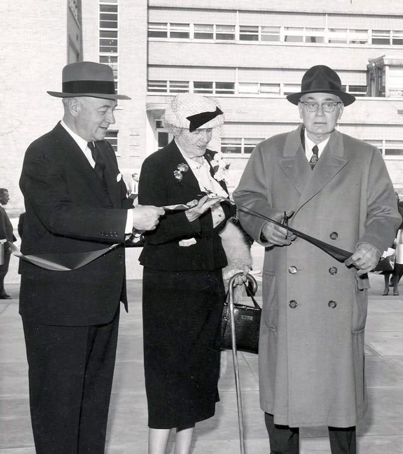 Ribbon cutting for the Howard M. Hanna Pavilion circa 1956