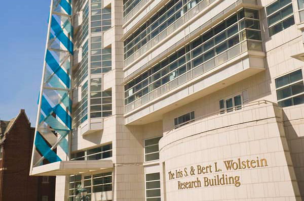 Exterior of Iris S. and Bert L. Wolstein Research Building