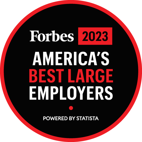 Named one of One of America's Best Large Employers by Forbes
