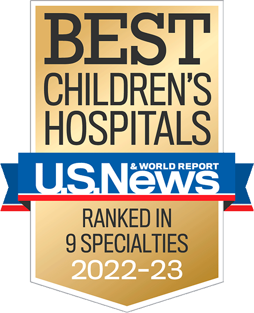 Rated one of the Best Chlidren's Hospitals by U.S. News & World Report