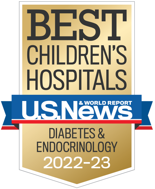 Named one of the Best Chlidren's Hospitals for Diabetes and Endocrinology by U.S. News & World Report