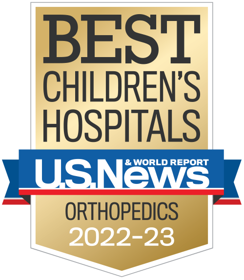 Named one of the Best Chlidren's Hospitals for Orthopedics by U.S. News & World Report