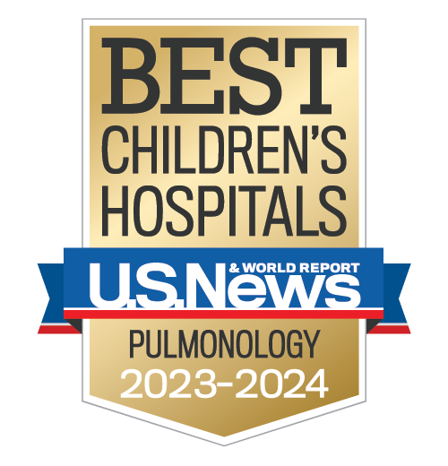 Named one of the Best Children's Hospitals for Pulmonology by U.S. News & World Report