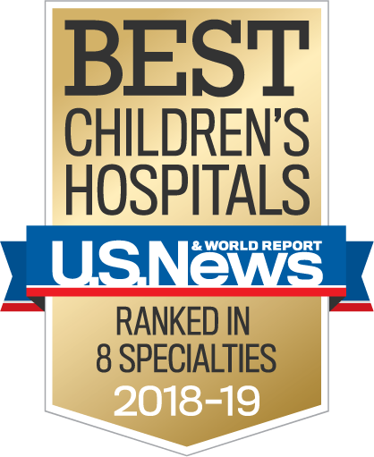 US News & World Report Best Children's Hospitals: Ranked in 8 Specialties 2018-19