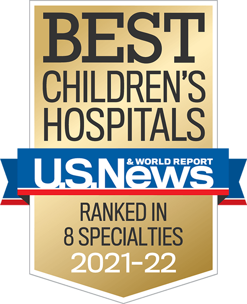Best Children's Hospitals U.S. News Award 2021-2022