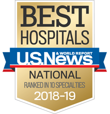 US News & World Report Best Hospitals: National Ranked in 10 Specialties 2018-19