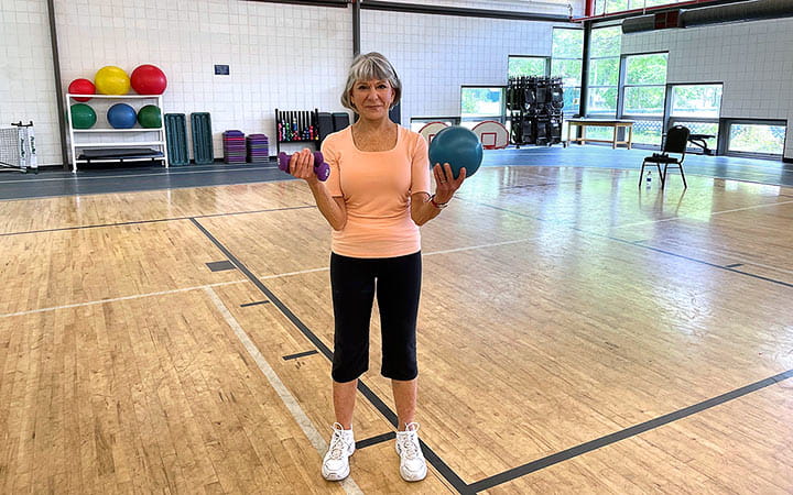Rosie Daniels back to teaching aerobics after Indiana Pouch surgery