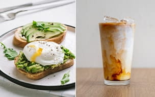 Egg-Avocado-Toast-and-Iced-Coffee