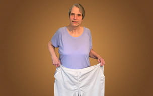 Jean displays her pre-bariatric surgery clothing