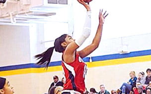 Judie Lesesne on the court