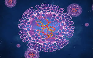 Monkeypox virus illustration