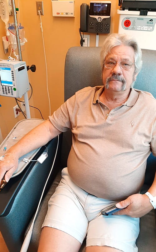 Brian Weary receives Keytruda immunotherapy