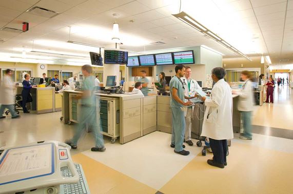 busy hospital inpatient floor