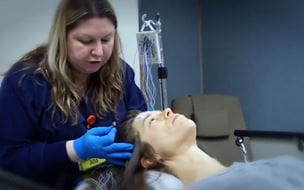 Gayle Waxon being examined at UH