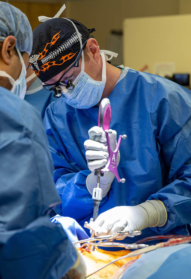 Michael Glotzbecker, MD using pulse technology in peds ortho spine surgery