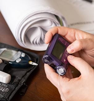 Diabetes A1C testing image from Getty