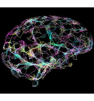 Confused brain illustrative of dementia alzheimer