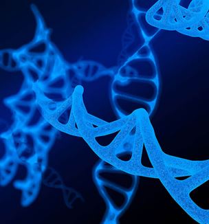Blue DNA Modeling illustration