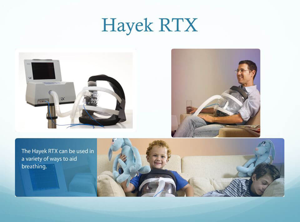 The Hayek RTX external pulmonary device is a noninvasive therapy that is showing tremendous potential.