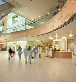 UH Seidman Cancer Center interior lobby