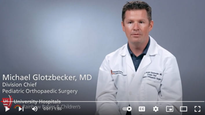 Video screenshot of Michael Glotzbecker, MD Peds Ortho