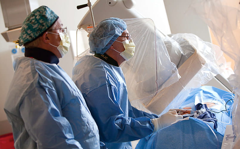 Two providers in the catheterization labs