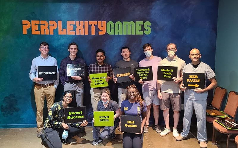 Radiology residents at Escape Room