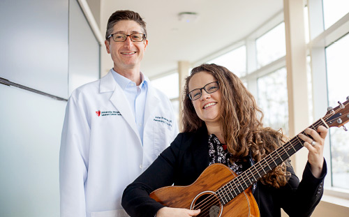 (Left) Oncologist, Dr. Judah Friedman and (Right) Music Therapist, Forrest Paquin