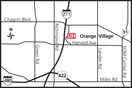 Map of UH Minoff Health Center at Chagrin Highlands