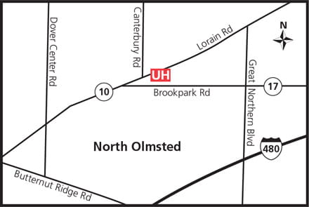 Map of UH North Olmsted Health Center