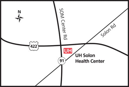 Map of UH Solon Health Center