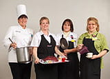 UH Geneva-patients and visitors-visitor services-nutrition services and cafe-staff with food