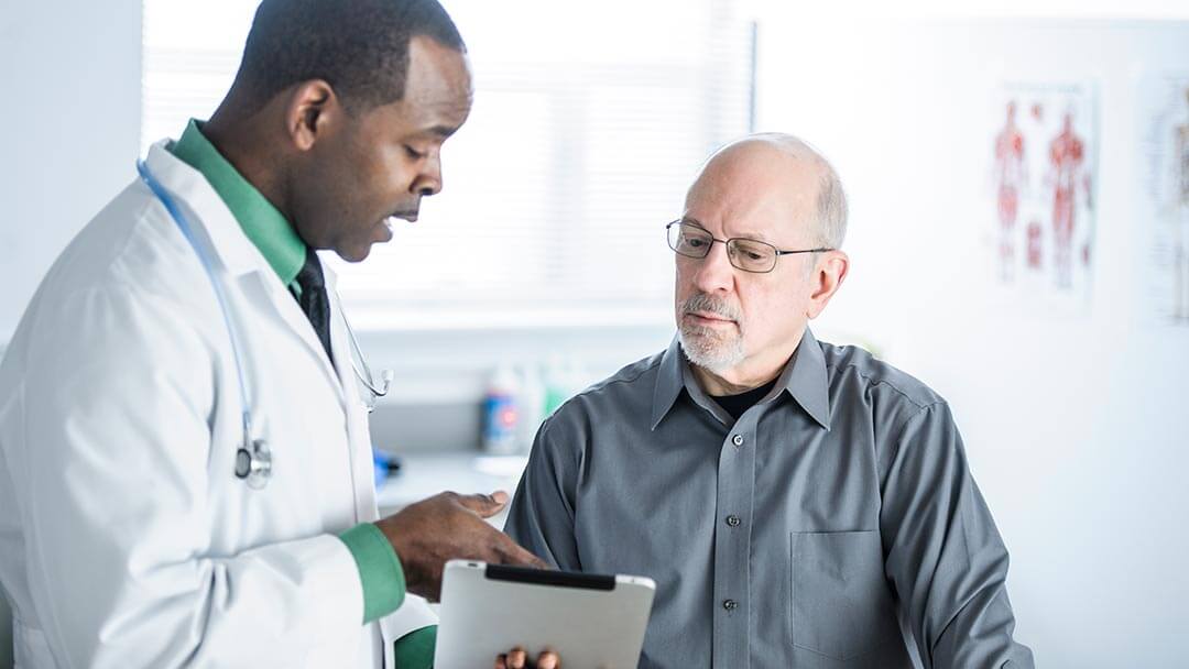 physician talking with patient
