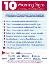 10 Warning Signs of primary immunodeficiency