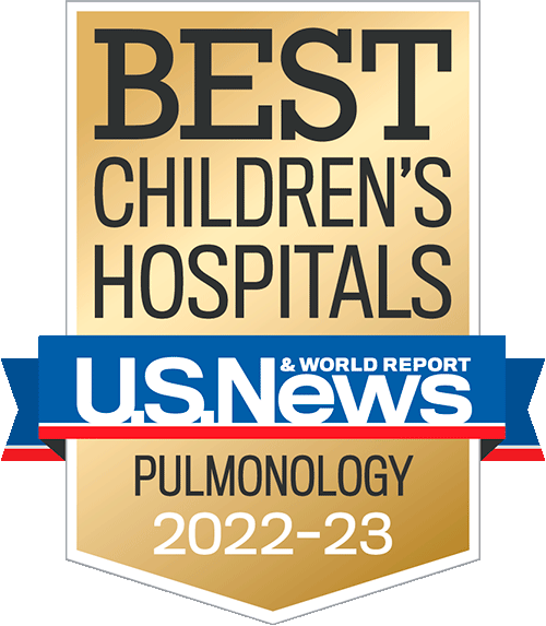 Rated one of the Best Chlidren's Hospitals in Pulmonology by U.S. News & World Report