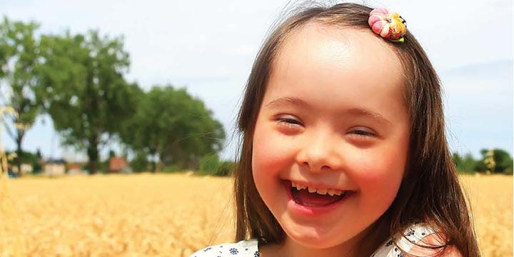 Little girl with down syndrome