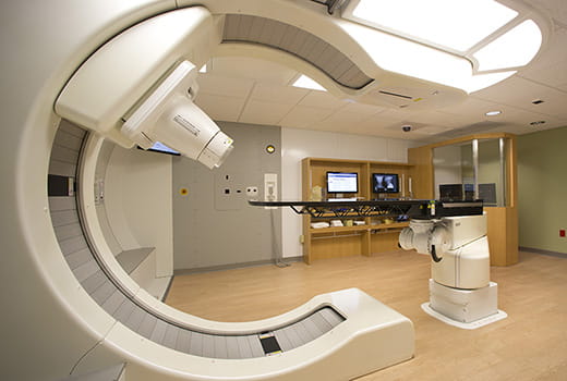 UH Seidman Cancer Center - Services - Proton Therapy - proton machine in empty room
