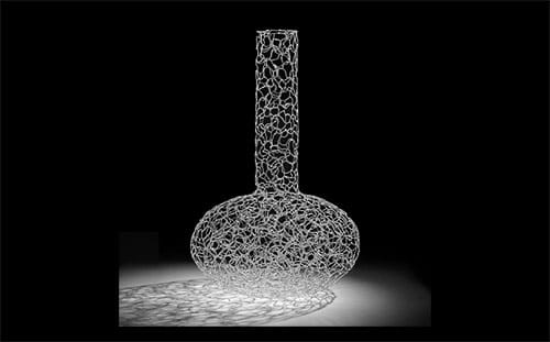 Brent Key Young, Chimney Vase, flame-worked borosilicate glass, 2008