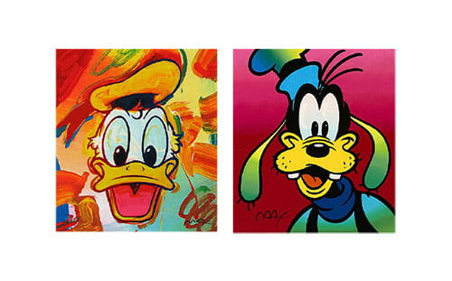 Peter Max, Donald Duck and Goofy, serigraph on paper, 1995